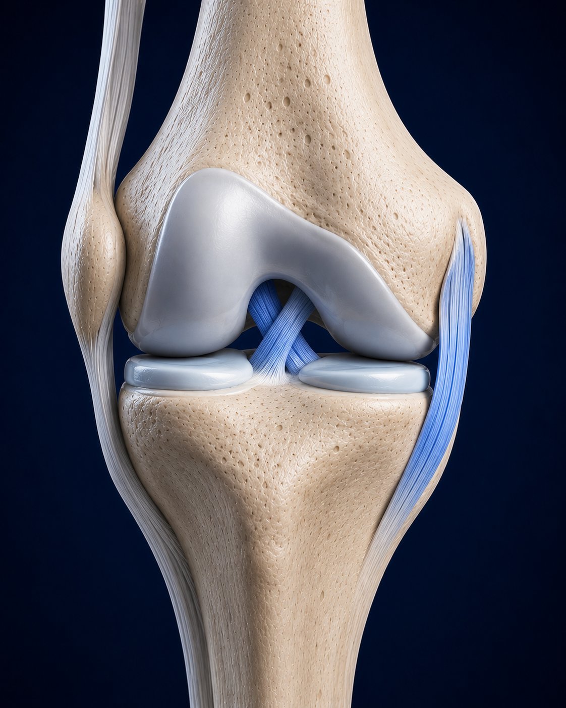 Anatomía de la rodilla destacando el ligamento Colateral medial (LCM).