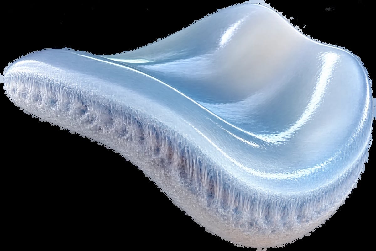 Superficie articular como una textura translúcida azul, el plano sobre el que se desarrolla el movimiento