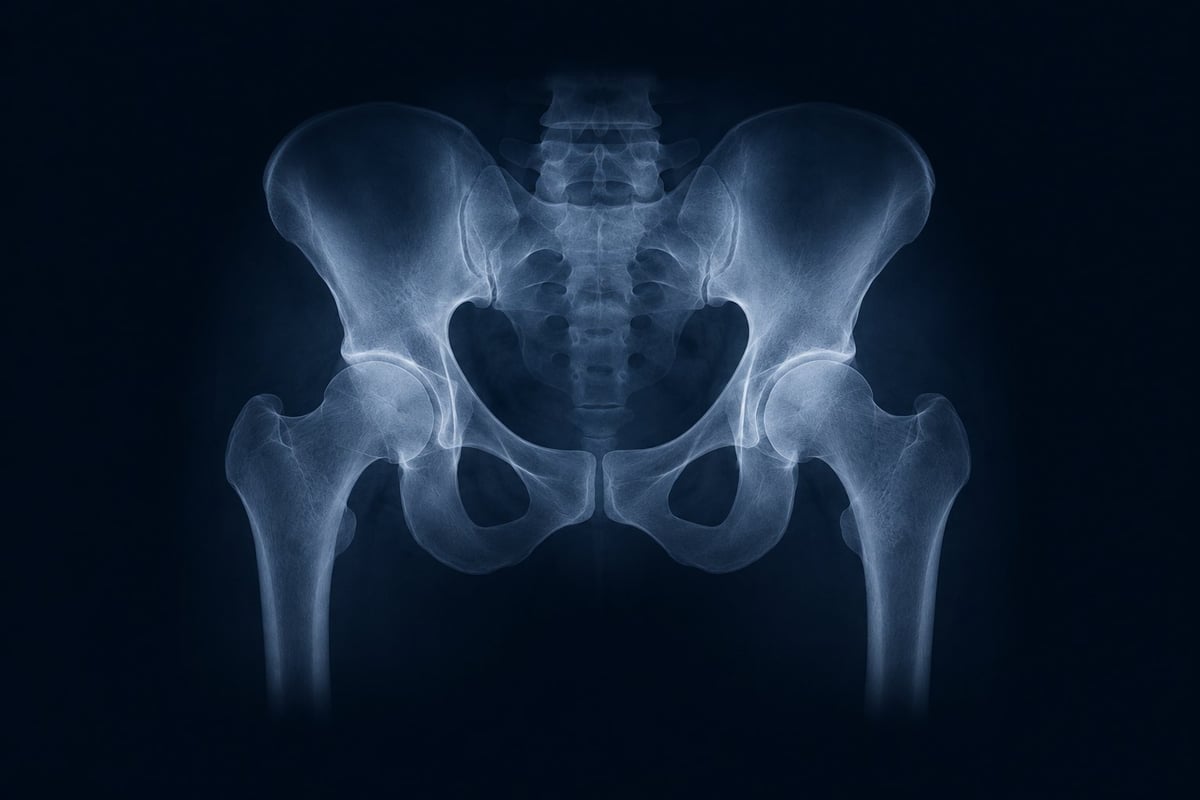 Radiografía frontal de pelvis y caderas
